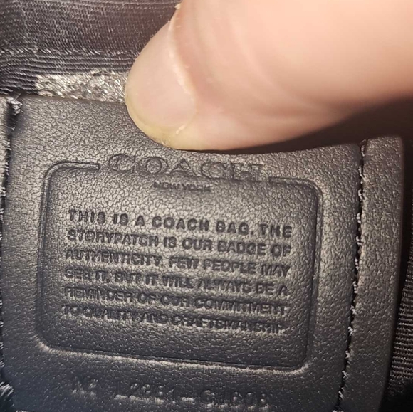 Coach NWT silver, bright blue, soft cloud feel, metallic + guitar strap - Picture 14 of 14